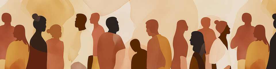 Abstract image of group of people