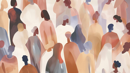 Abstract image of group of people