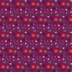 San Valentine's Day Love Celebration Seamless pattern for fabric wrapping textile wallpaper
