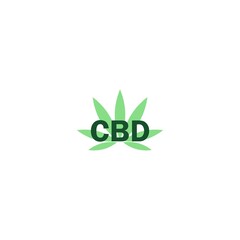 CBD Hemp Oil. Cannabis icon isolated on white background