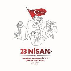 April 23 national sovereignty and children's day in Turkey.
Turkish Translation: 23 Nisan Ulusal Egemenlik ve Cocuk Bayrami Kutlu Olsun.