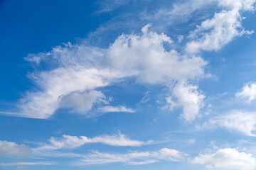 Blue sky with cloud formations