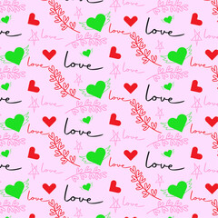 Valentines Day seamless pattern