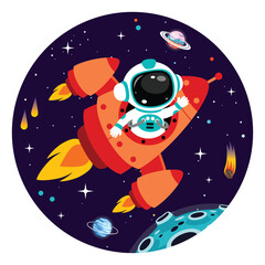 Space Concept With An Astronaut