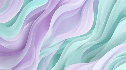 Obraz premium Ethereal pastel waves with fluid gradients and a calming, dreamlike flow.