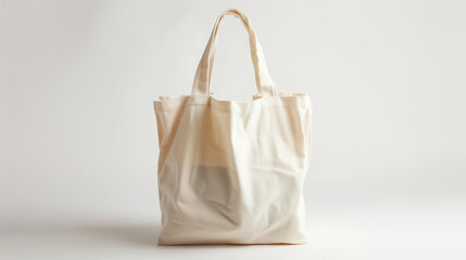 Reusable grocery bag crafted from organic cotton, showcased against a white backdrop