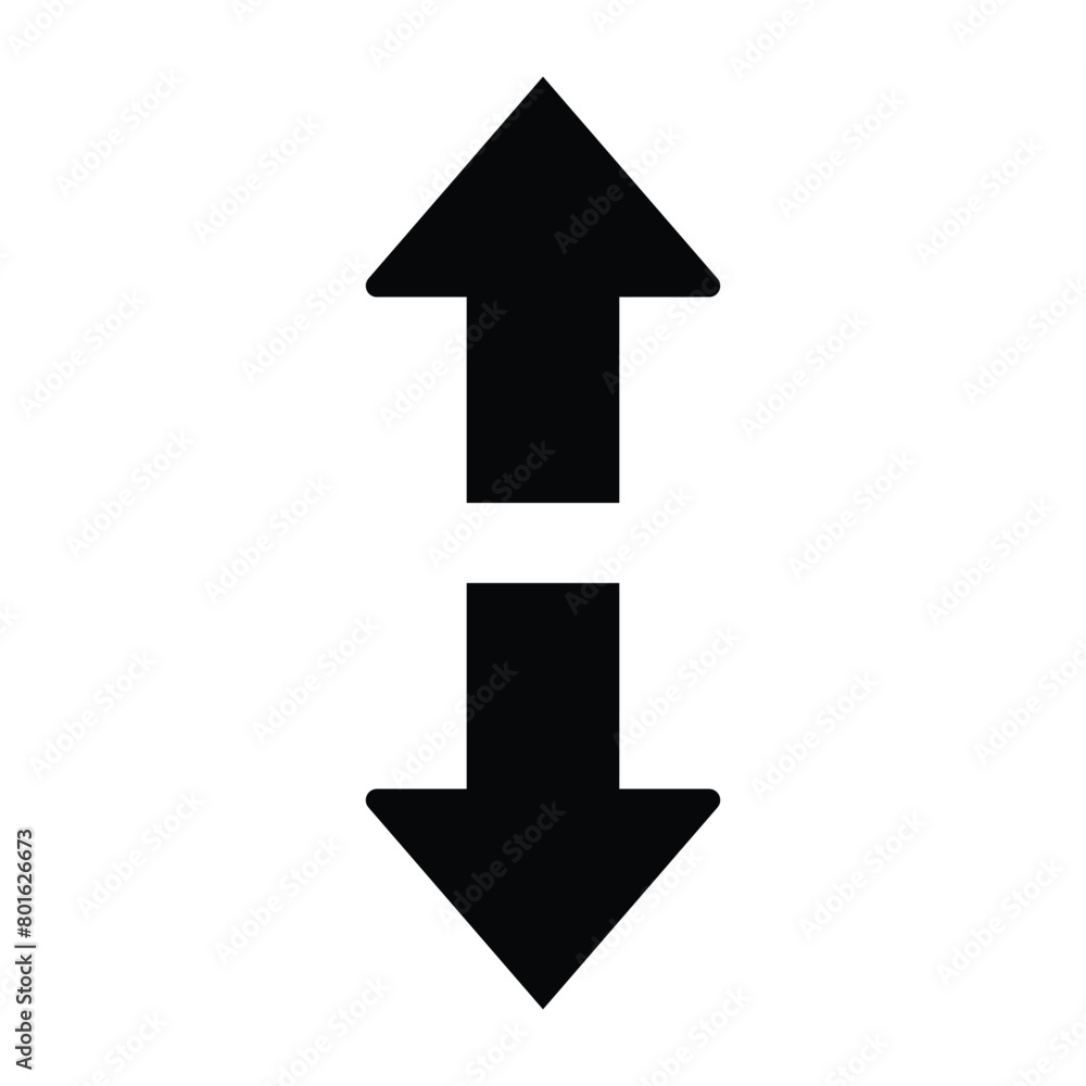 Aufkleber up and down arrow line art icon for apps and websites. business arrow icon. vector illustration. eps