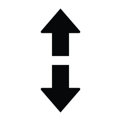 Up and down arrow line art icon for apps and websites. business arrow icon. Vector illustration. Eps file 52.