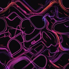 Neon abstract background AI generated