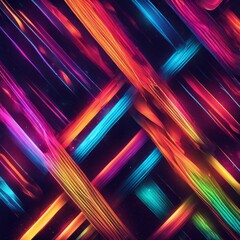 Neon abstract background AI generated