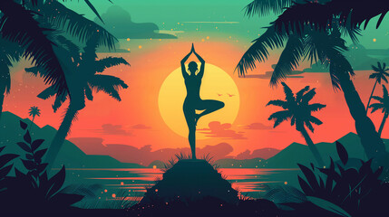 Harmony in Motion: Celebrating World Yoga Day with Serene Illustrations