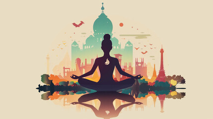 Harmony in Motion: Celebrating World Yoga Day with Serene Illustrations