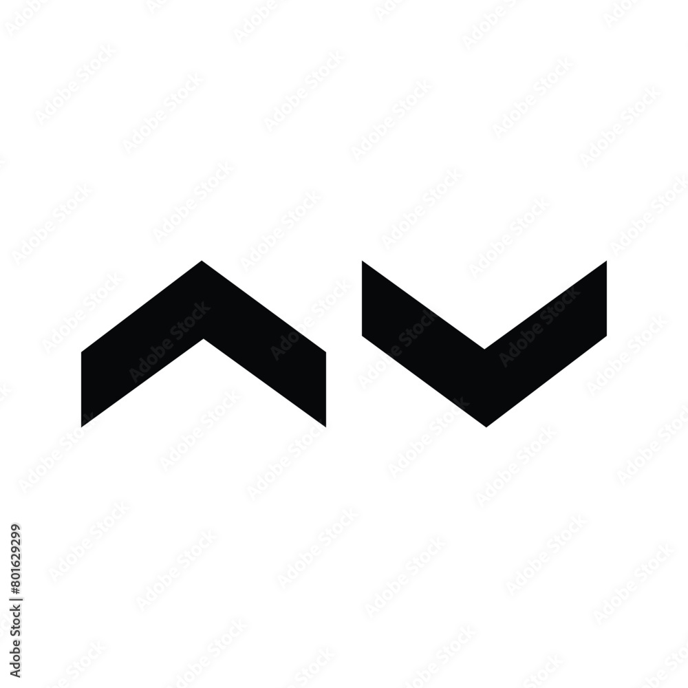 Poster web arrow up and down icon on white background. swipe up-down arrow icon symbol vector in rounded en
