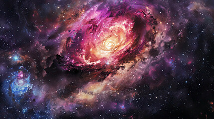 Obraz na płótnie Canvas Galactic Tessellations Cosmic Artistry Unveiled