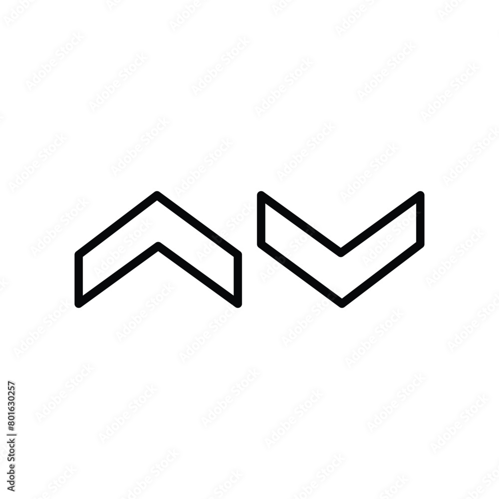 Poster web arrow up and down icon on white background. swipe up-down arrow icon symbol vector in rounded en