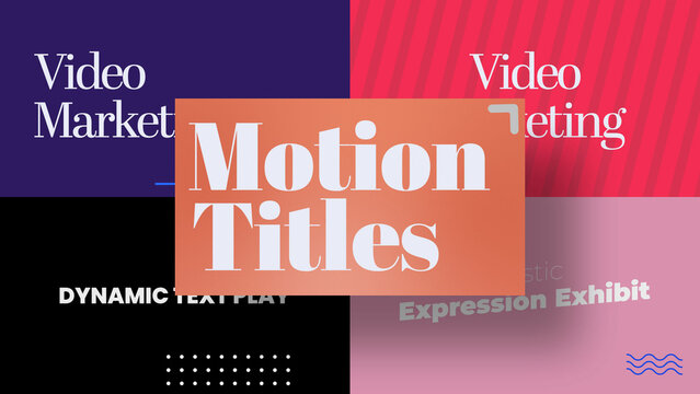 Contemporary Text Lines | Animated Titles with Control Panels