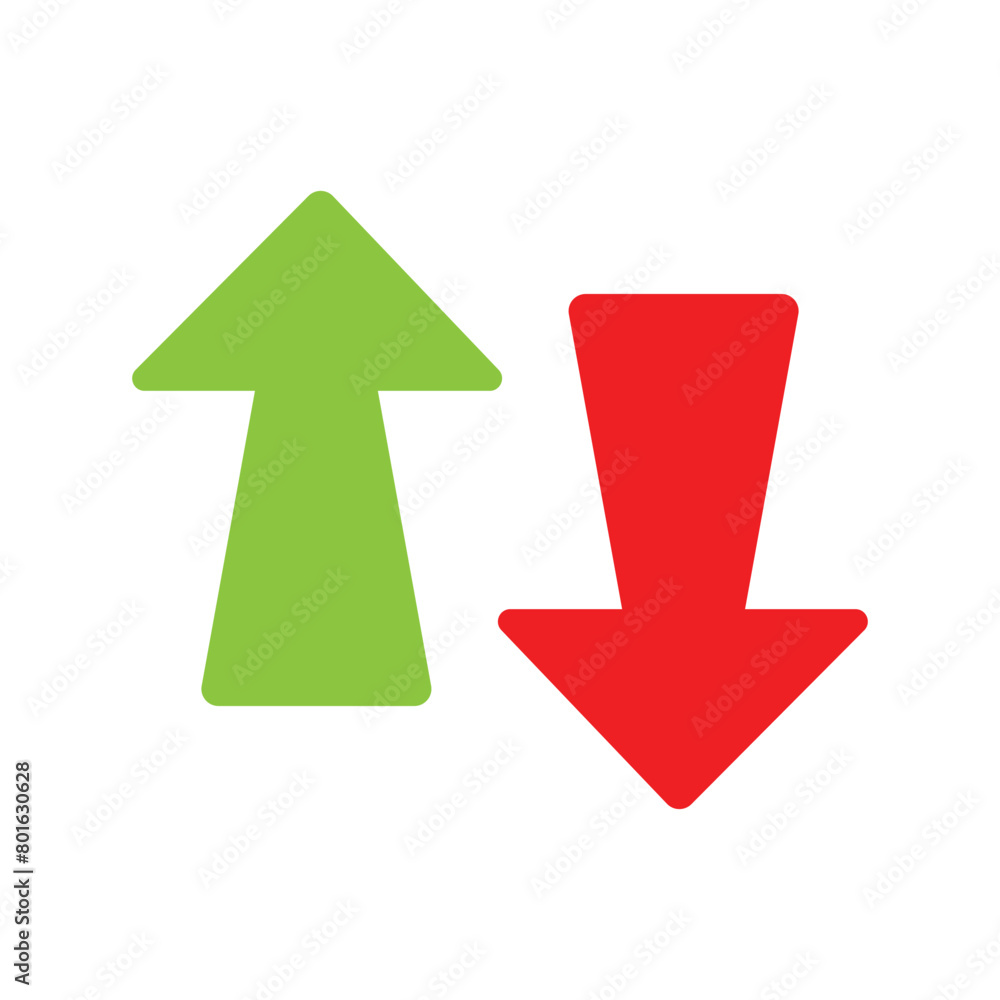 Poster up and down arrow vector isolated on white background. vector illustration. eps file 98.