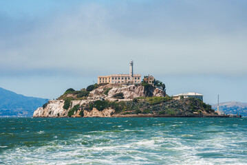 Explore rugged Alcatraz Island in San Francisco Bay, California, USA. Iconic federal prison...