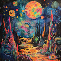 Psychedelic Cosmos Journey Through the Multiverse