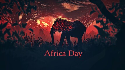 Africa day text background