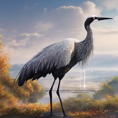 grey crowned crane