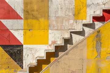 Naklejka premium Colorful abstract grunge wall texture