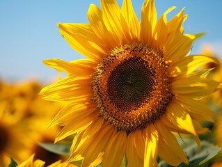 Vibrant sunflower in full bloom