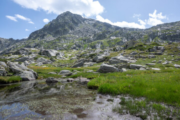 Landscape of Rila Mountain near Kalin peaks, Bulgaria