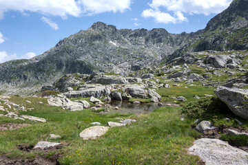 Landscape of Rila Mountain near Kalin peaks, Bulgaria