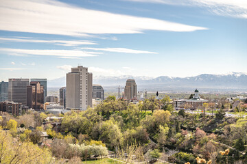 View of Salt Lake City Utah Cityscape