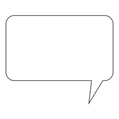 Outline of speech bubble in minimal style - stock vector