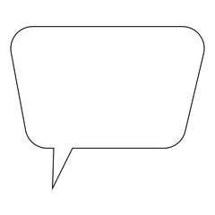 Square speech bubble outline - stock vector