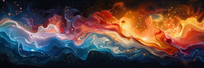 A vibrantly colored abstract illustration that represents neurons and nuero diversity. 