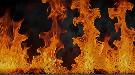 Event Poster for Fire-related Events, Fire Safety Campaign, Digital Art Texture Design,Blaze Fire Flame Background: Textured Inferno