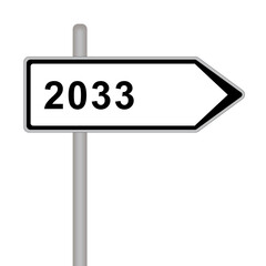 Panneau de direction, année 2033
