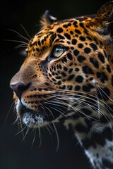looking something distance jaguar scar cheek epically luminous profile nature beauty queens gambit