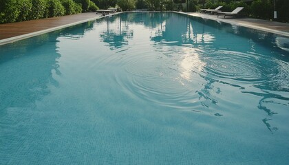 blue water and ripple wave in swimming pool