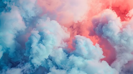 Vibrant cloudscape with cotton candy colors