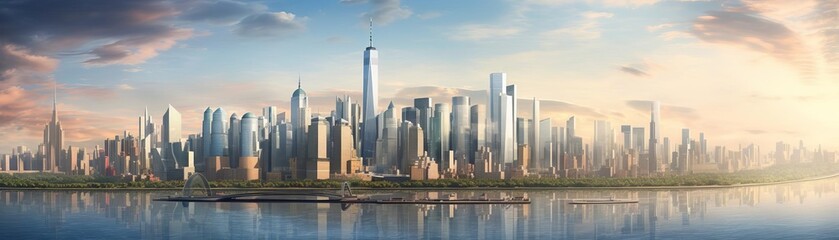 Fototapeta premium New York City is a global power in culture, finance, media, fashion, art, and international business