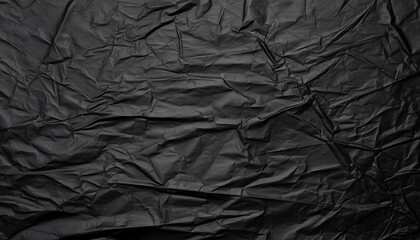 black texture background old black crumpled paper in textured vintage design elegant solid dark charcoal gray color with white creases