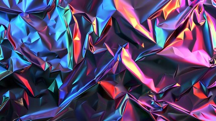 Modern 3D backdrop with moving holographic neon geometrical wavy pattern—a blend of technology and art. Perfect for backgrounds, banners, wallpapers, posters, and covers.