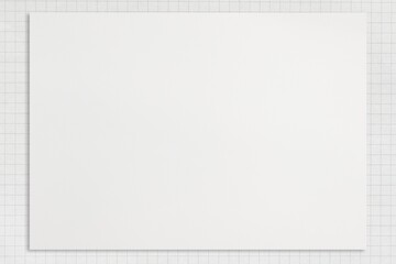 White paper background with design space