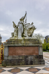 Obraz premium Sculptural groups of Prince Albert Memorial - Iconic, Gothic Memorial to Prince Albert (1876) in London, England, UK.