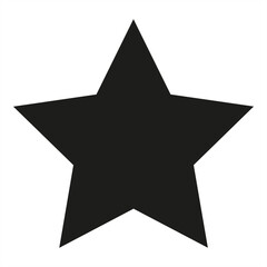 Classic black five-point star for versatile graphic uses - stock vector