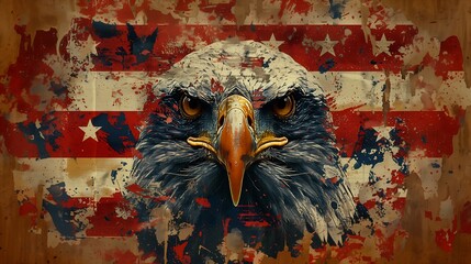 eagle background stars raised bloody american flag tv serious stern expression signature armadillo patriot potus had empire cleanest