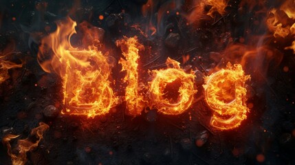 Inferno Blog concept creative art poster.