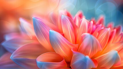 High-resolution abstract capturing the essence of a flower field view in close-up, highlighting individual petals.