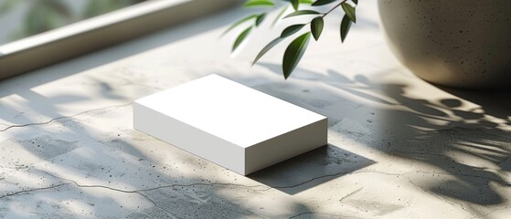 An elegant blank mockup of a minimalist business card, emphasizing professionalism and simplicity in design.