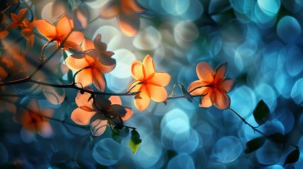 Detailed shadows of flowers in a close-up abstract setting, showcasing the interplay between nature's art and light. 