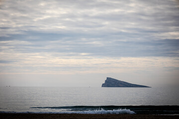 Benidorm island in Mediterranean, Alicante of Spain
